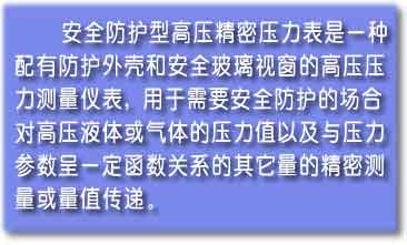高壓精密壓力表